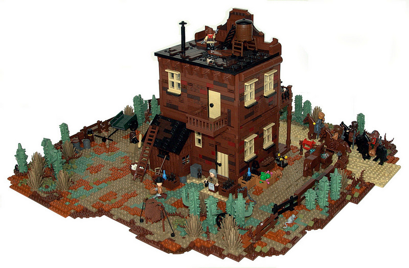Illustration for article titled This old west Lego saloon even has a madam